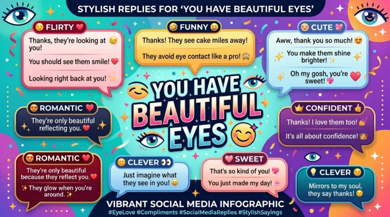 Compliment replies to you have beautiful eyes