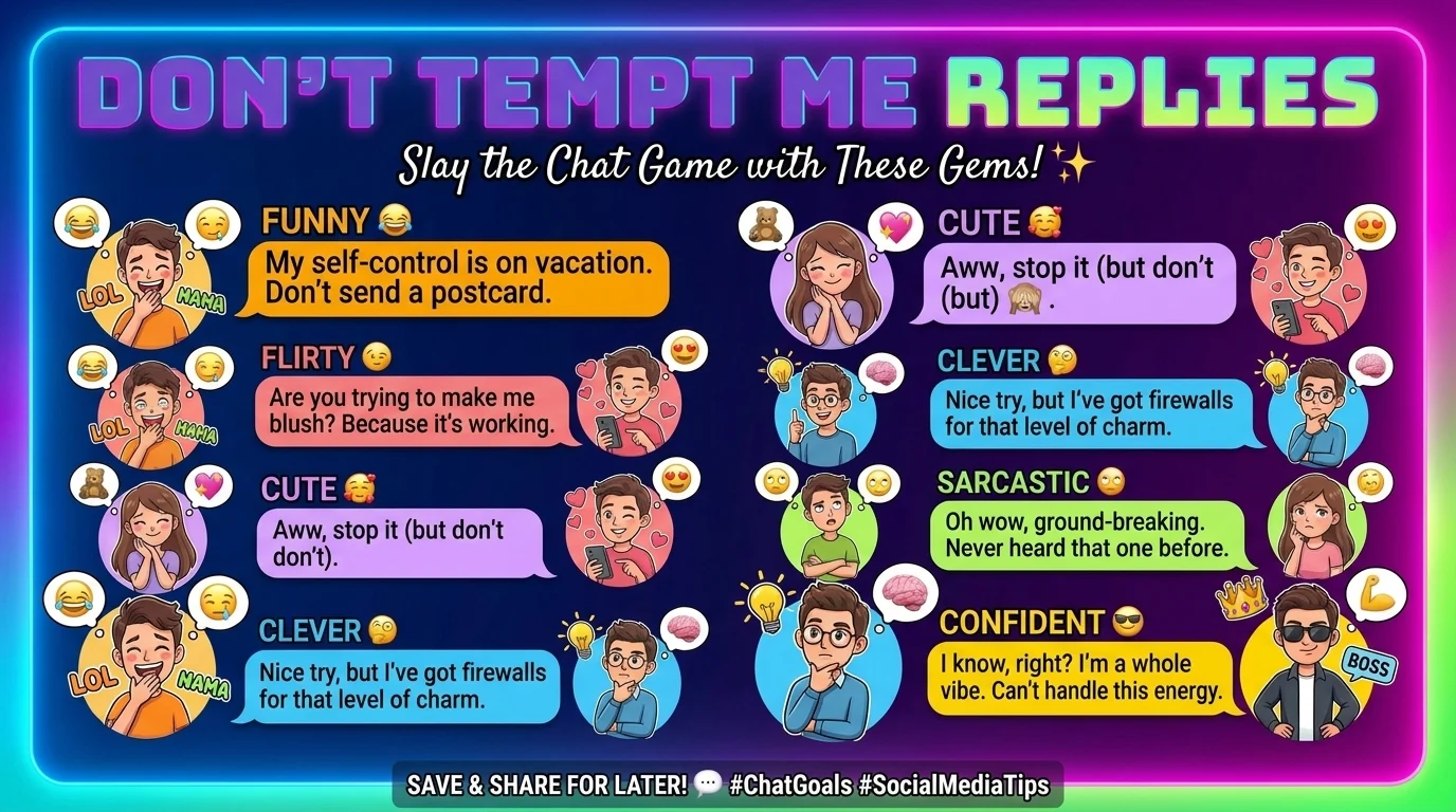 Don’t tempt me replies