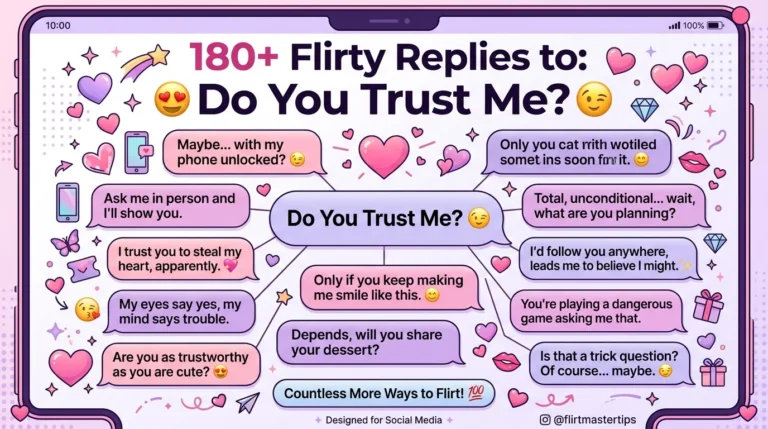 Flirty replies to do you trust me