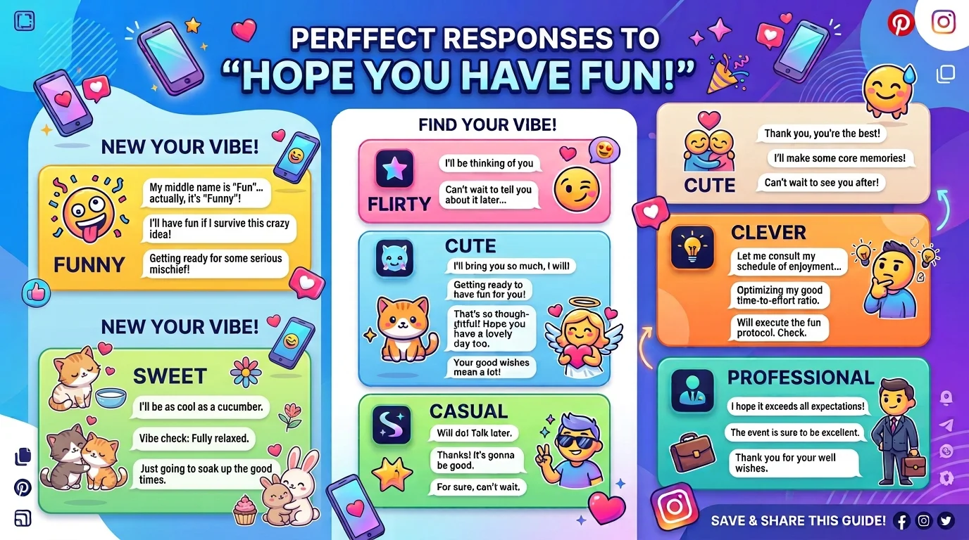 Perfect responses to hope you have fun