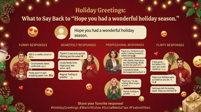 Replies to hope you had a wonderful holiday season