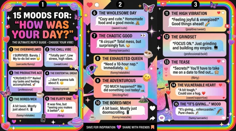 Replies to how was your day