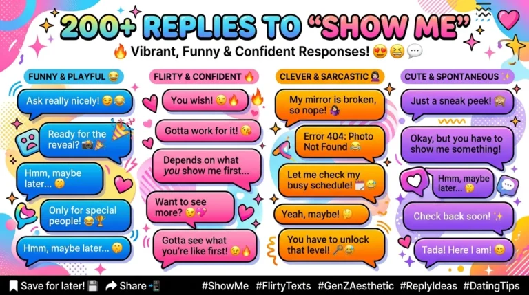Replies to show me