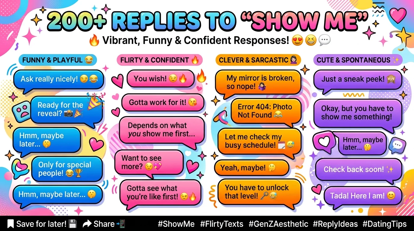Replies to show me
