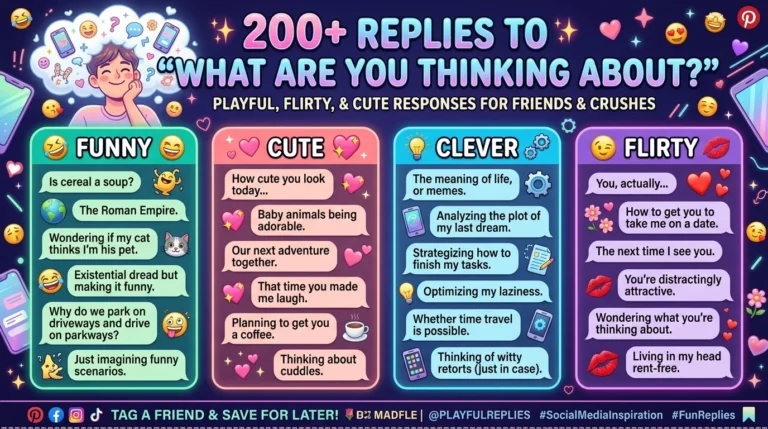 Replies to what are you thinking about