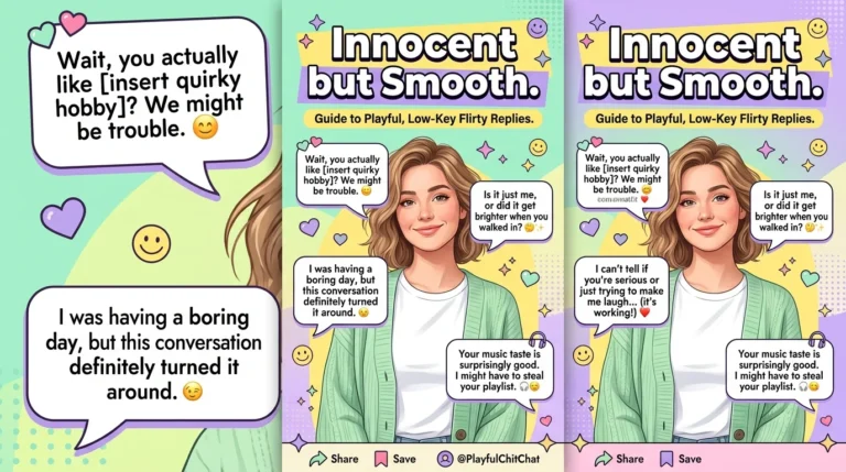 When he says you look so innocent replies