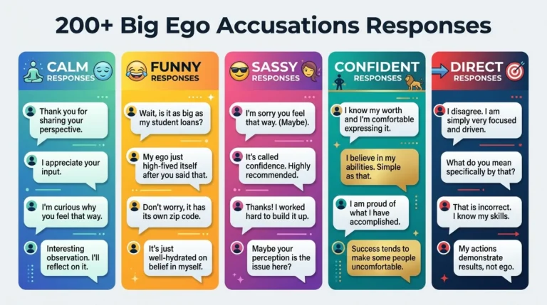 Big ego accusations responses
