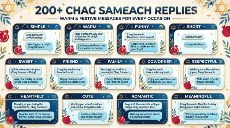 Chag Sameach replies