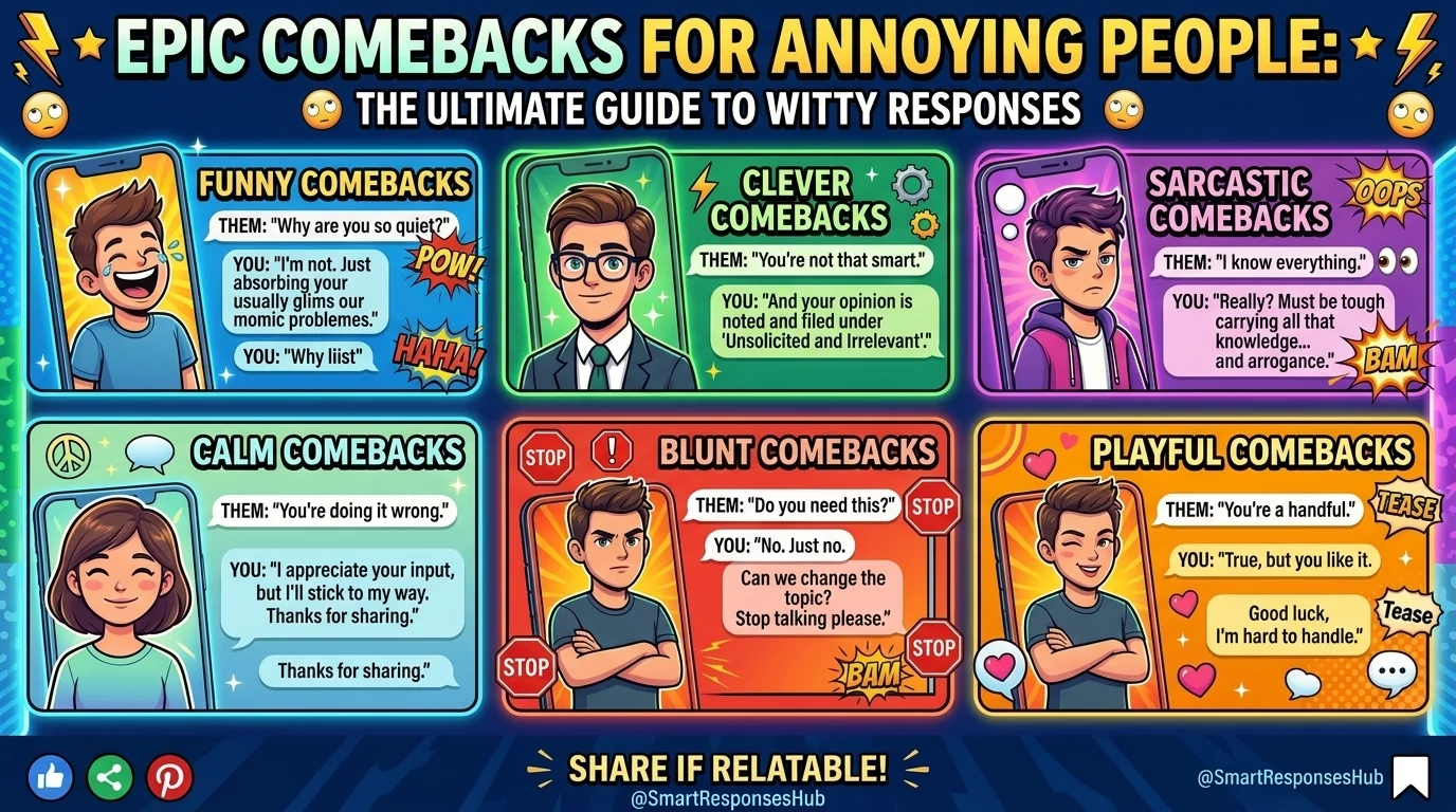 Comebacks for annoying people