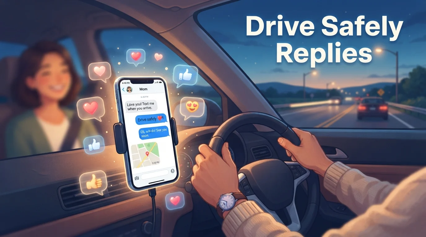 Drive safely replies