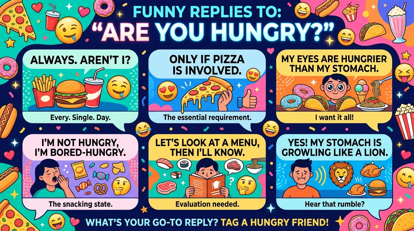 Funny replies to “are you hungry”