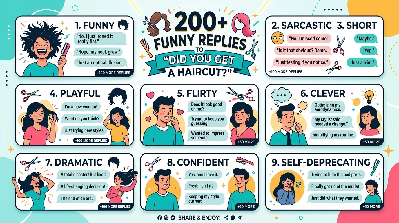 Funny replies to “did you get a haircut”