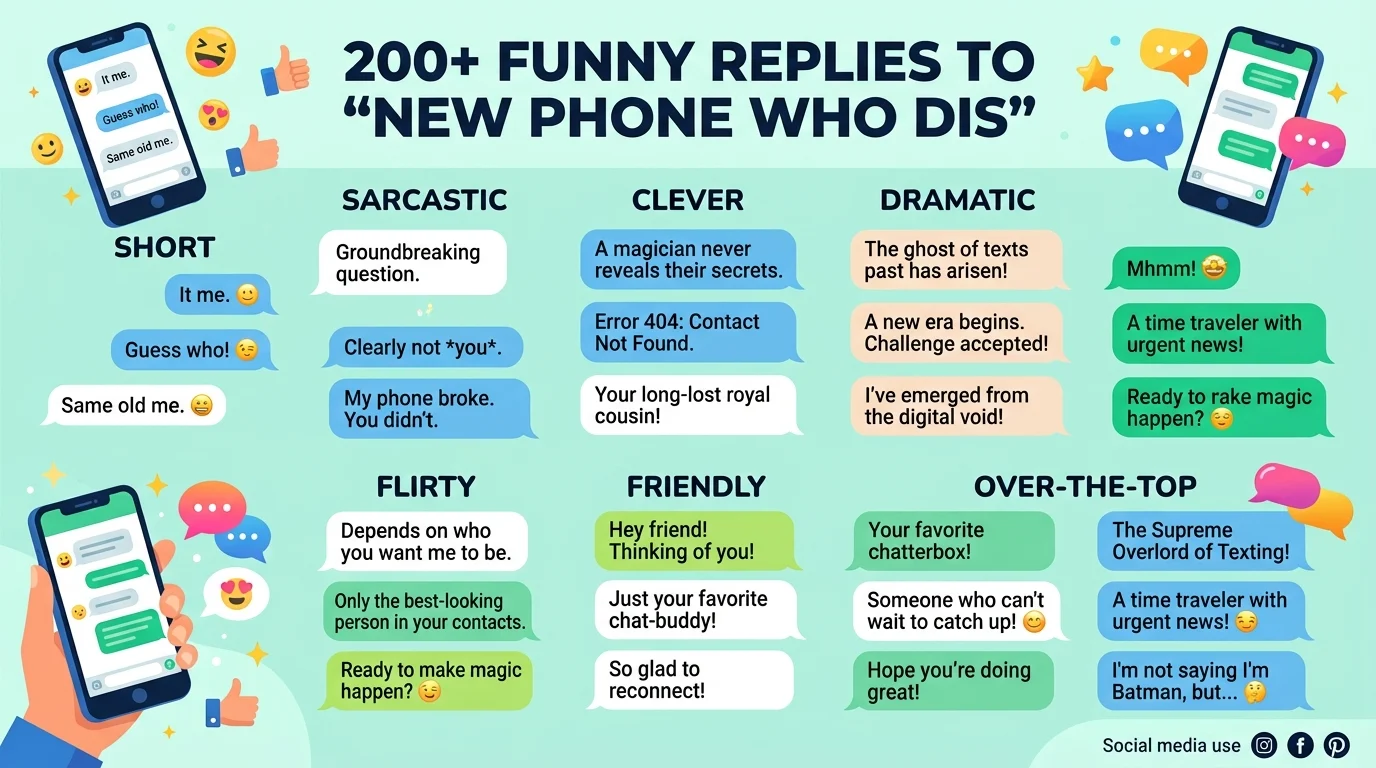 Funny replies to “new phone who dis”