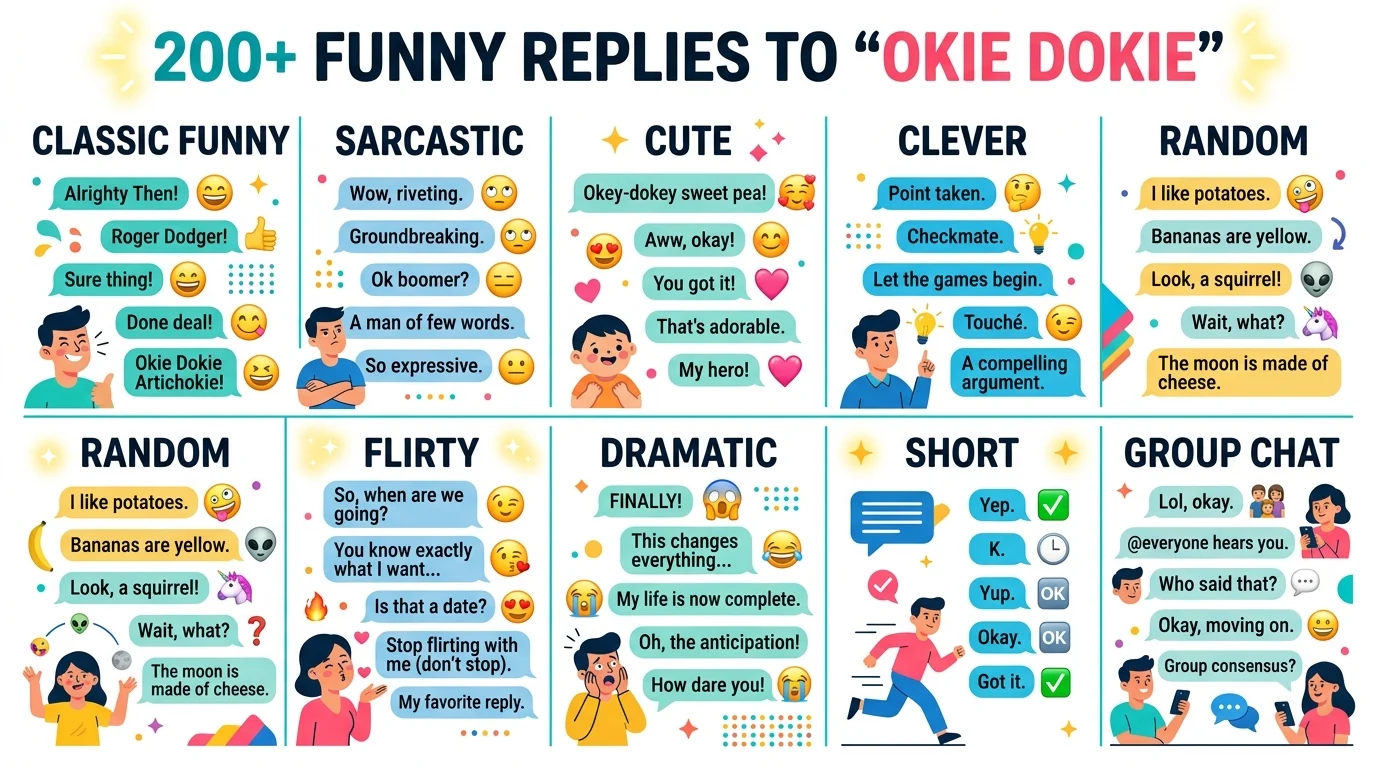 Funny replies to “okie dokie”