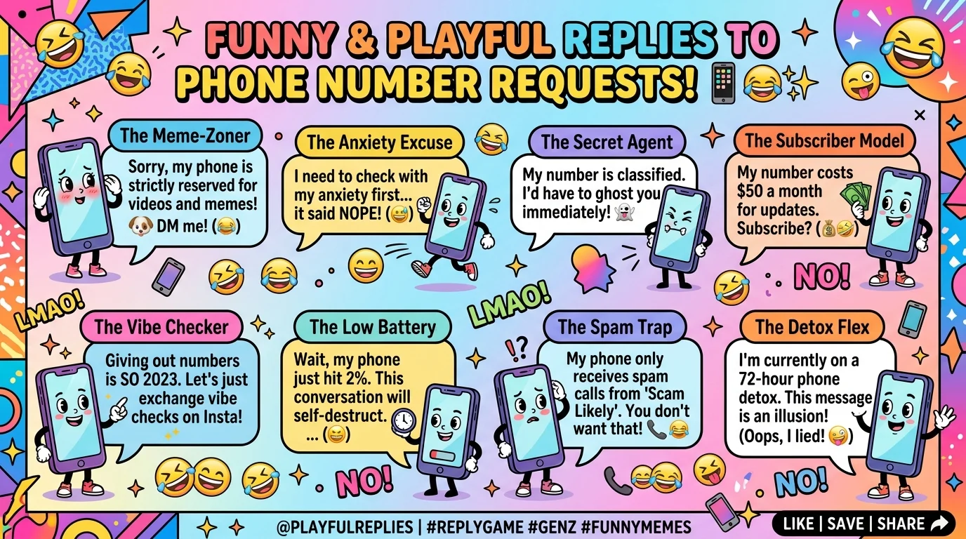 Funny replies to phone number requests