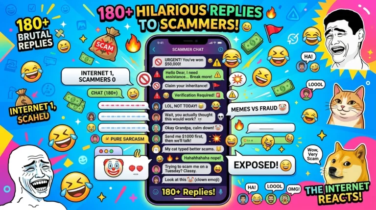 Funny replies to scammers