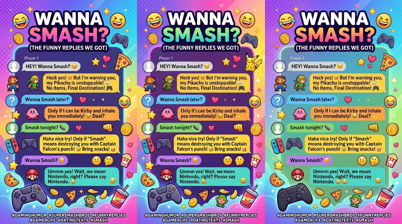Funny replies to “wanna smash”
