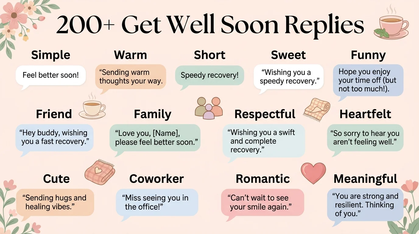 Get well soon replies