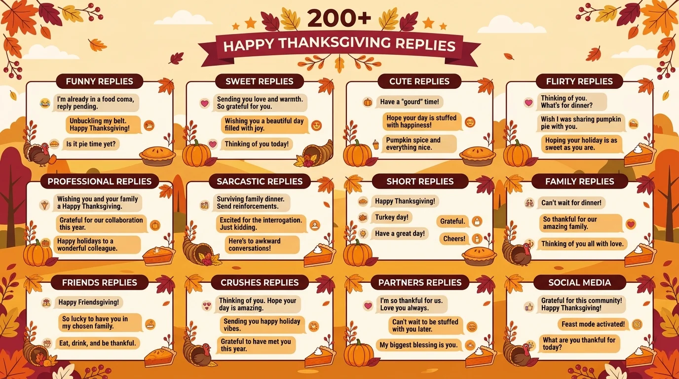 Happy Thanksgiving replies
