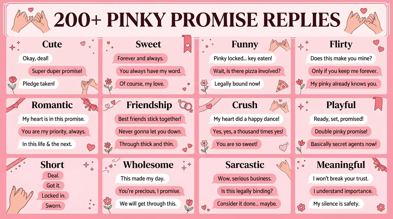 Pinky promise replies