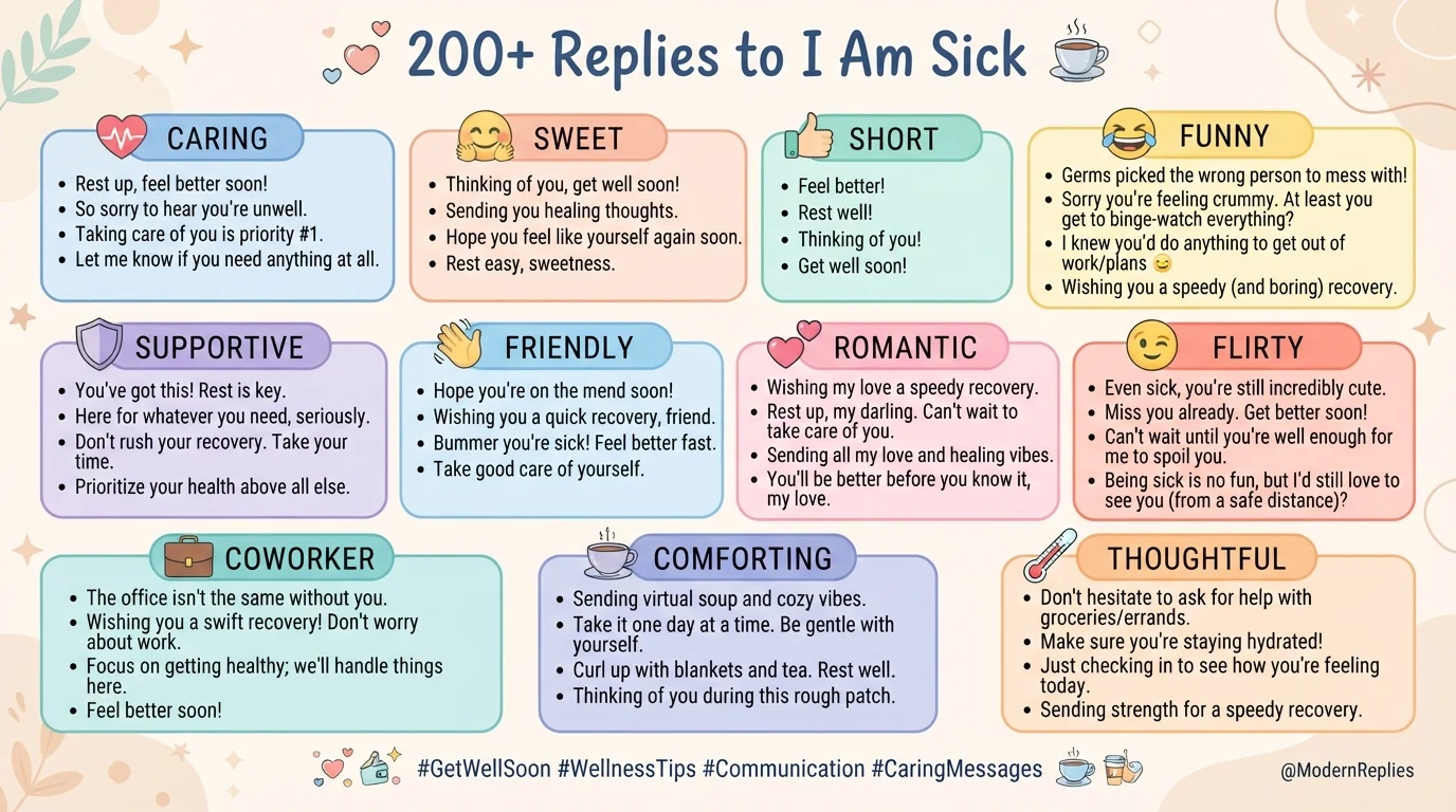 Replies to I am sick