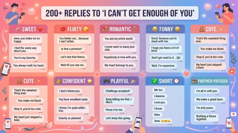 Replies to “I can’t get enough of you”