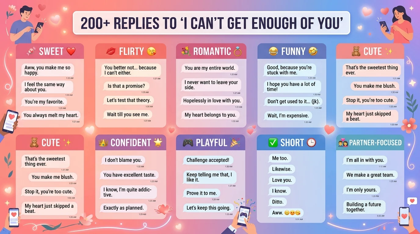 Replies to “I can’t get enough of you”