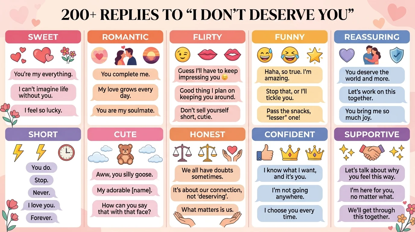 Replies to I don’t deserve you