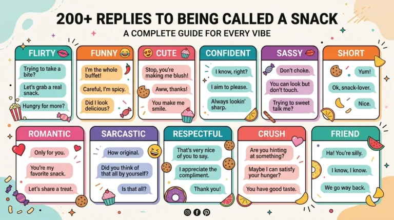 Replies to being called a snack