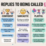 Replies to being called extra