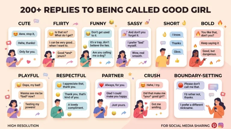 Replies to being called good girl