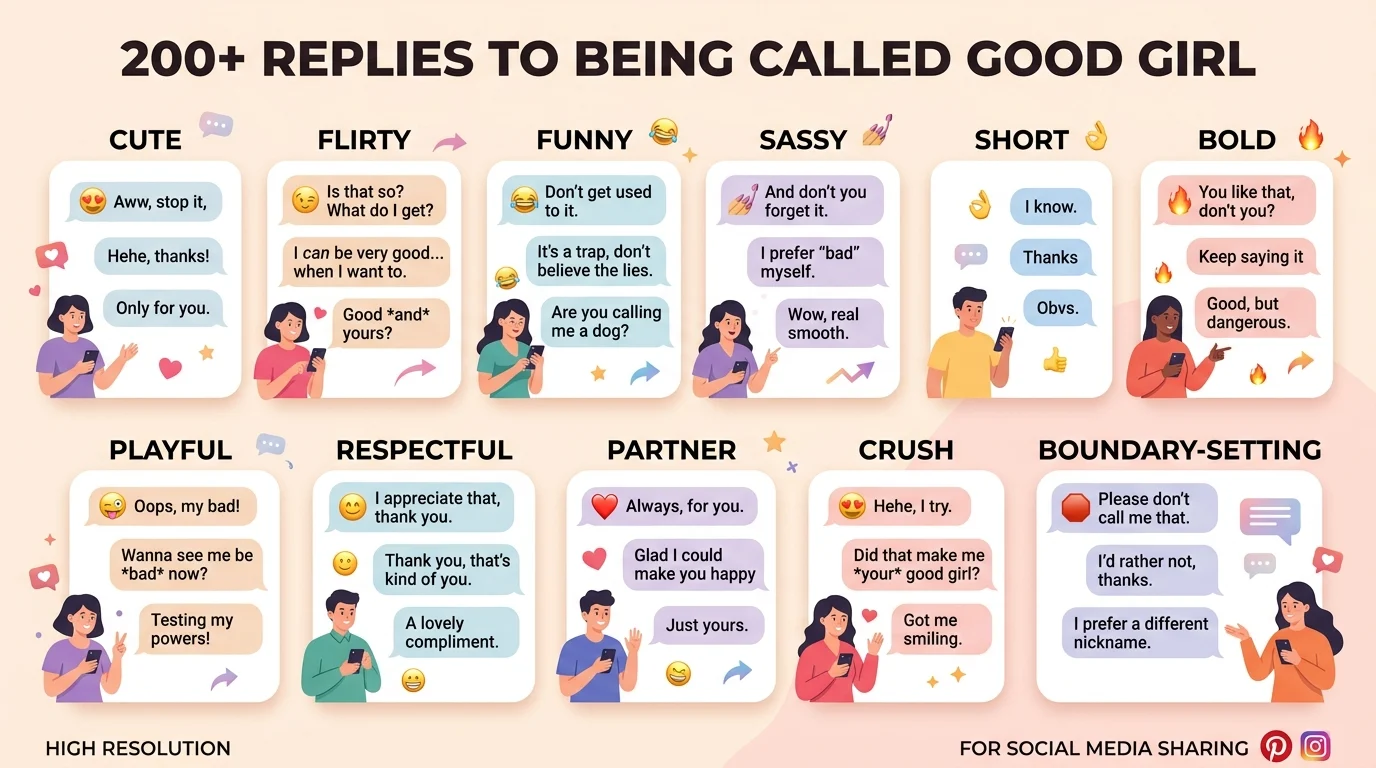 Replies to being called good girl