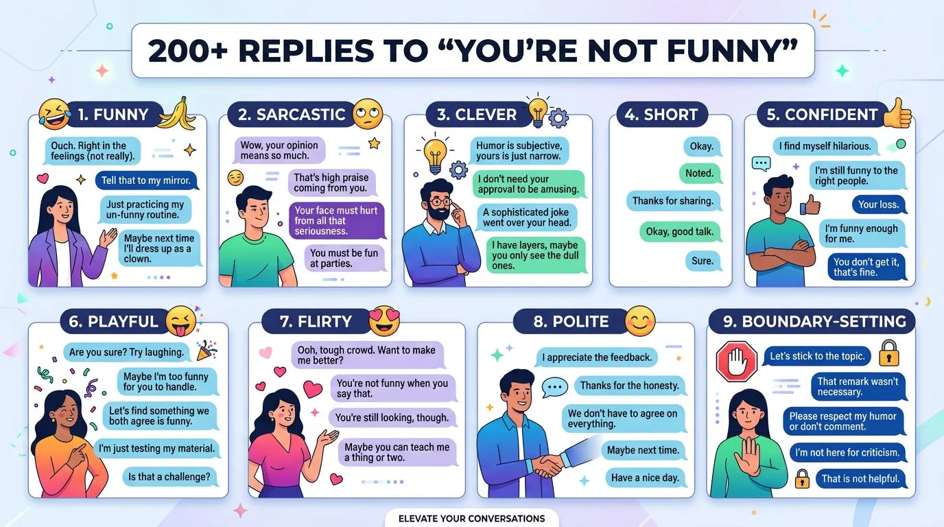Replies to “you’re not funny”