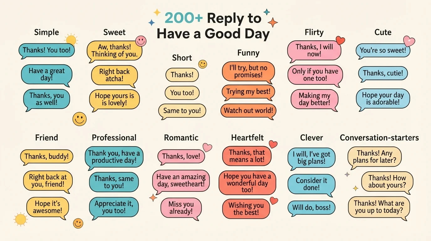 Reply to “have a good day”