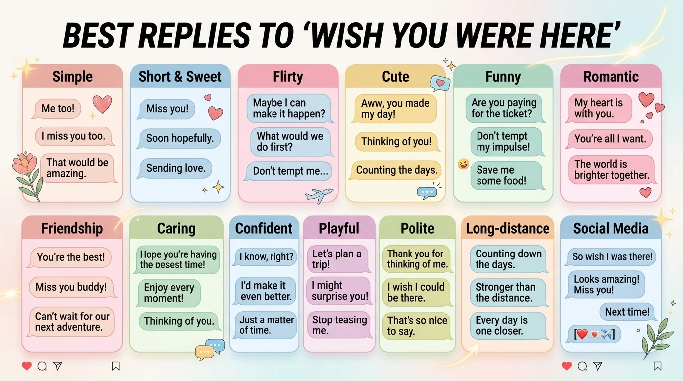 Reply to “wish you were here”