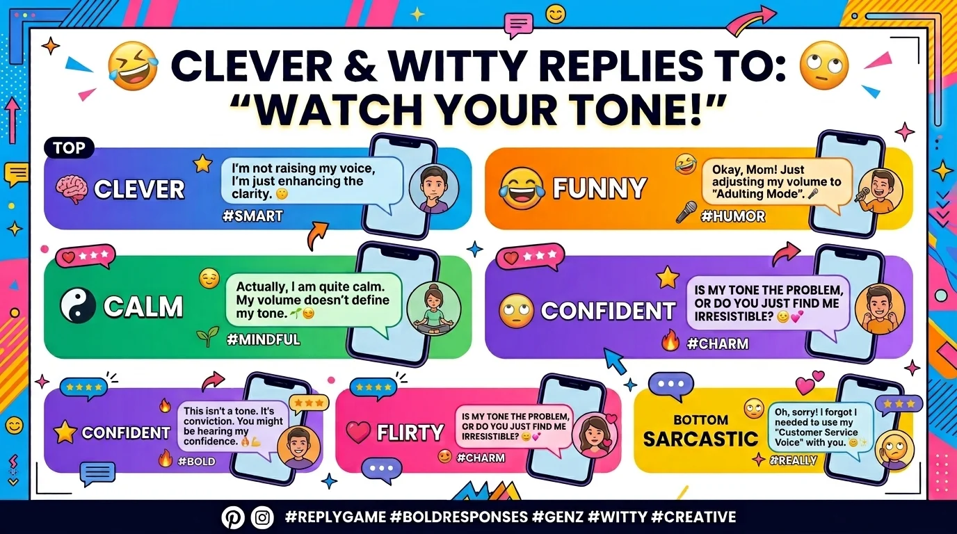 Watch your tone replies