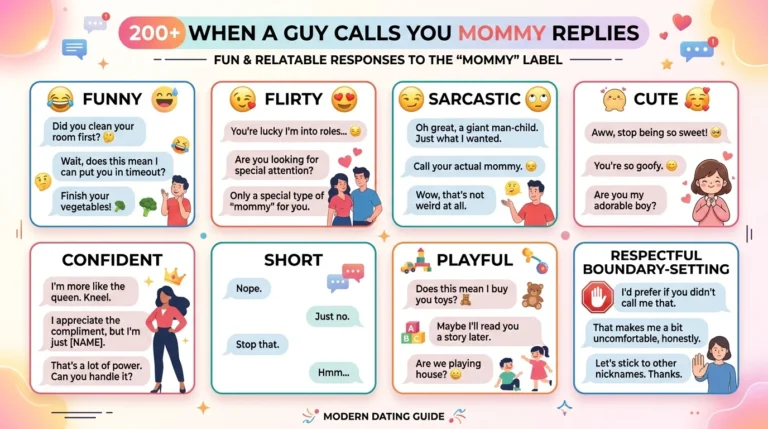 When a guy calls you mommy replies