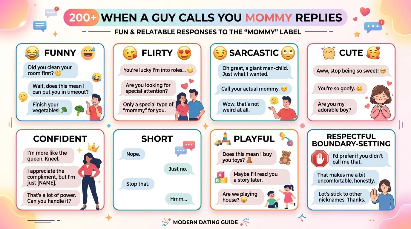When a guy calls you mommy replies