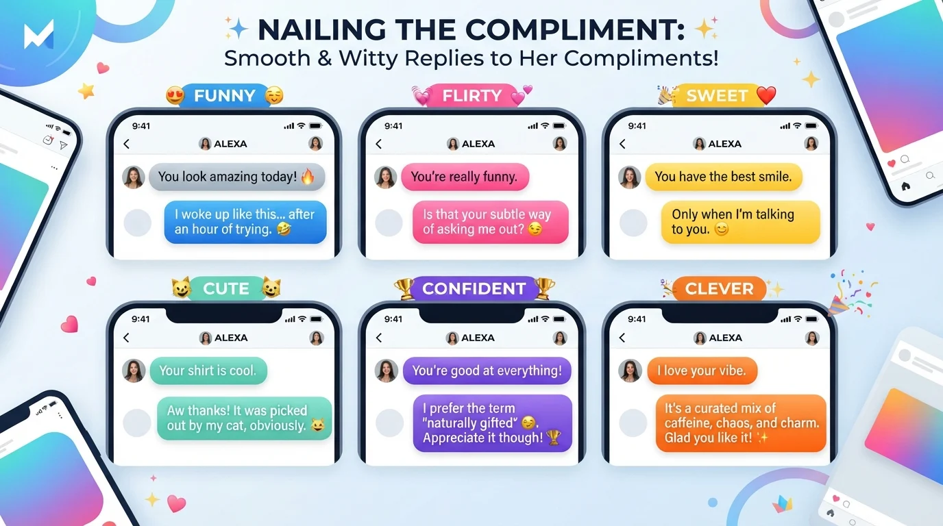 Compliment text from a girl replies