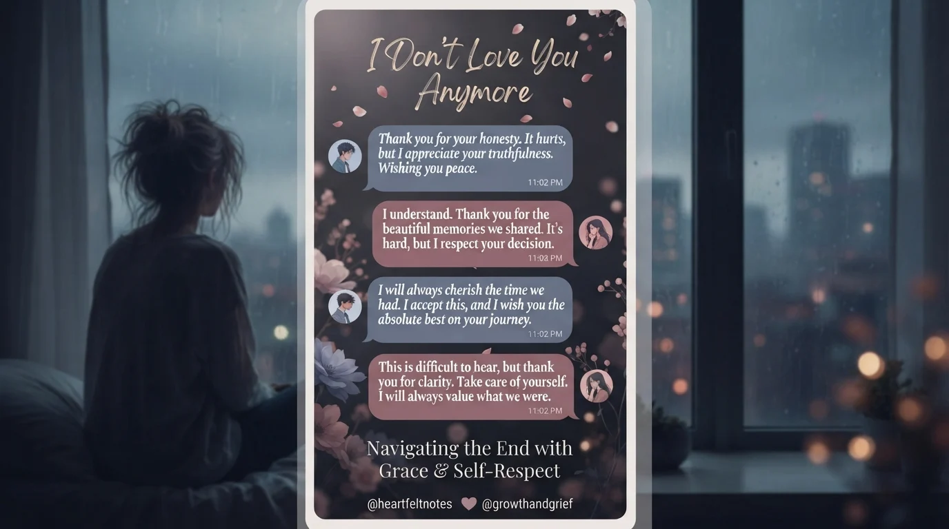 Replies to I don’t love you anymore