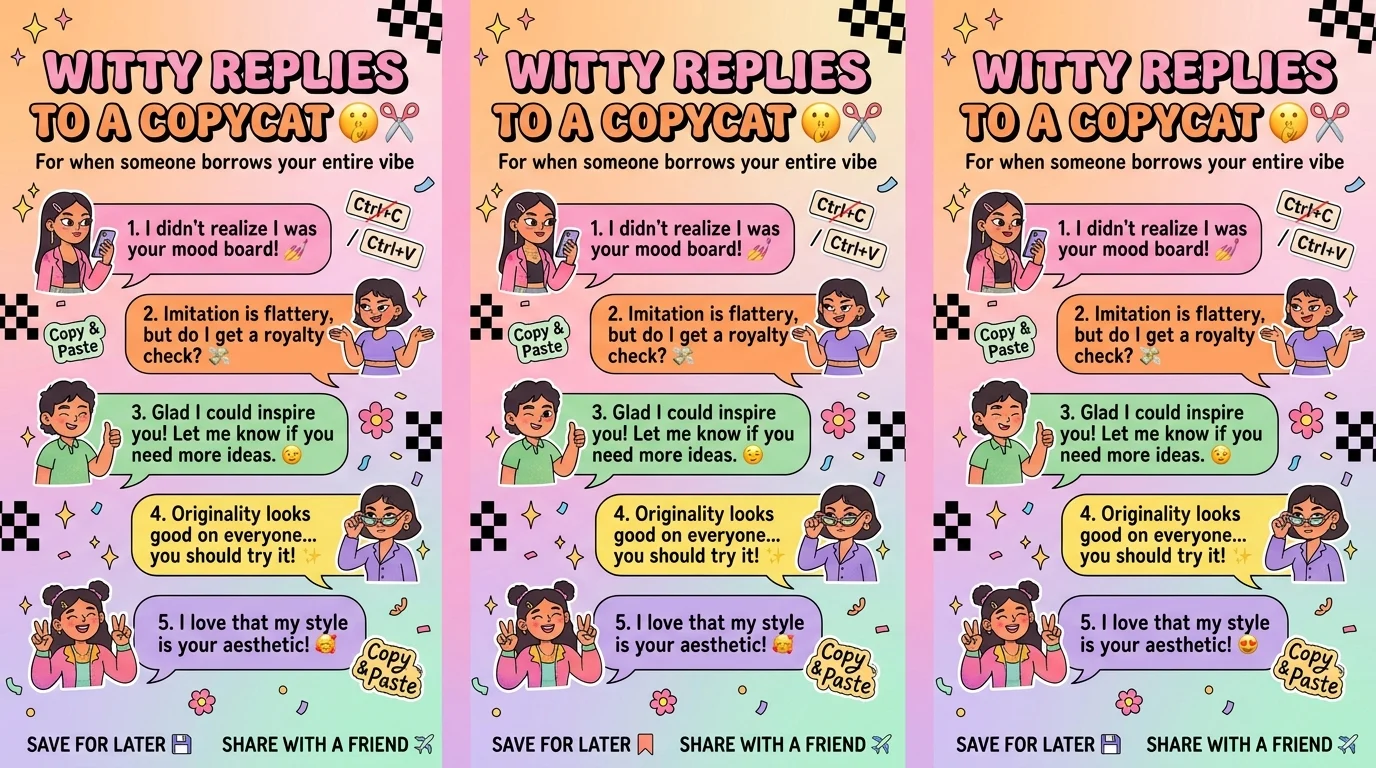 Replies to being called a copycat