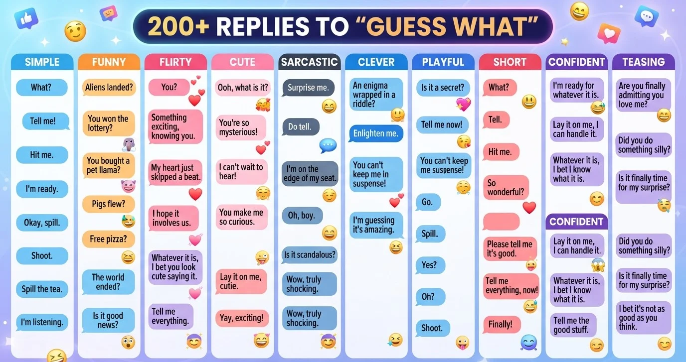Reply to “guess what”