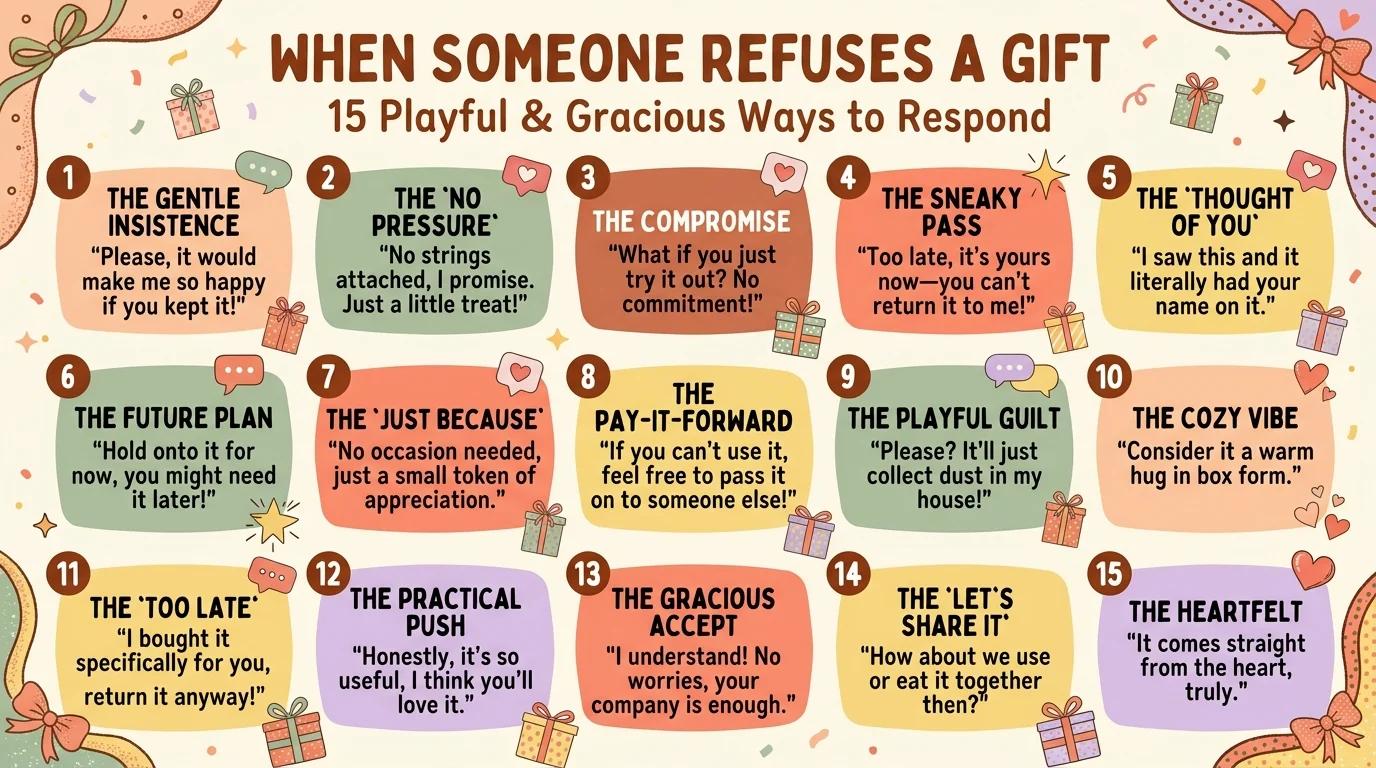 When someone refuses your gift replies
