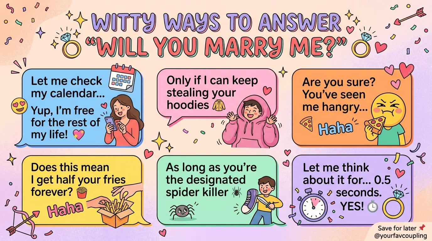 Witty replies to will you marry me