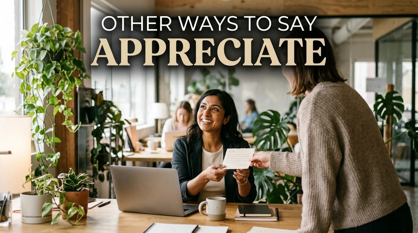 other ways to say appreciate