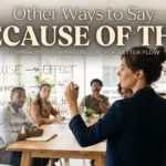 other ways to say because of this