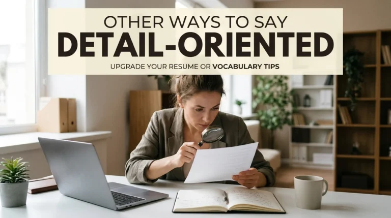 other ways to say detail oriented