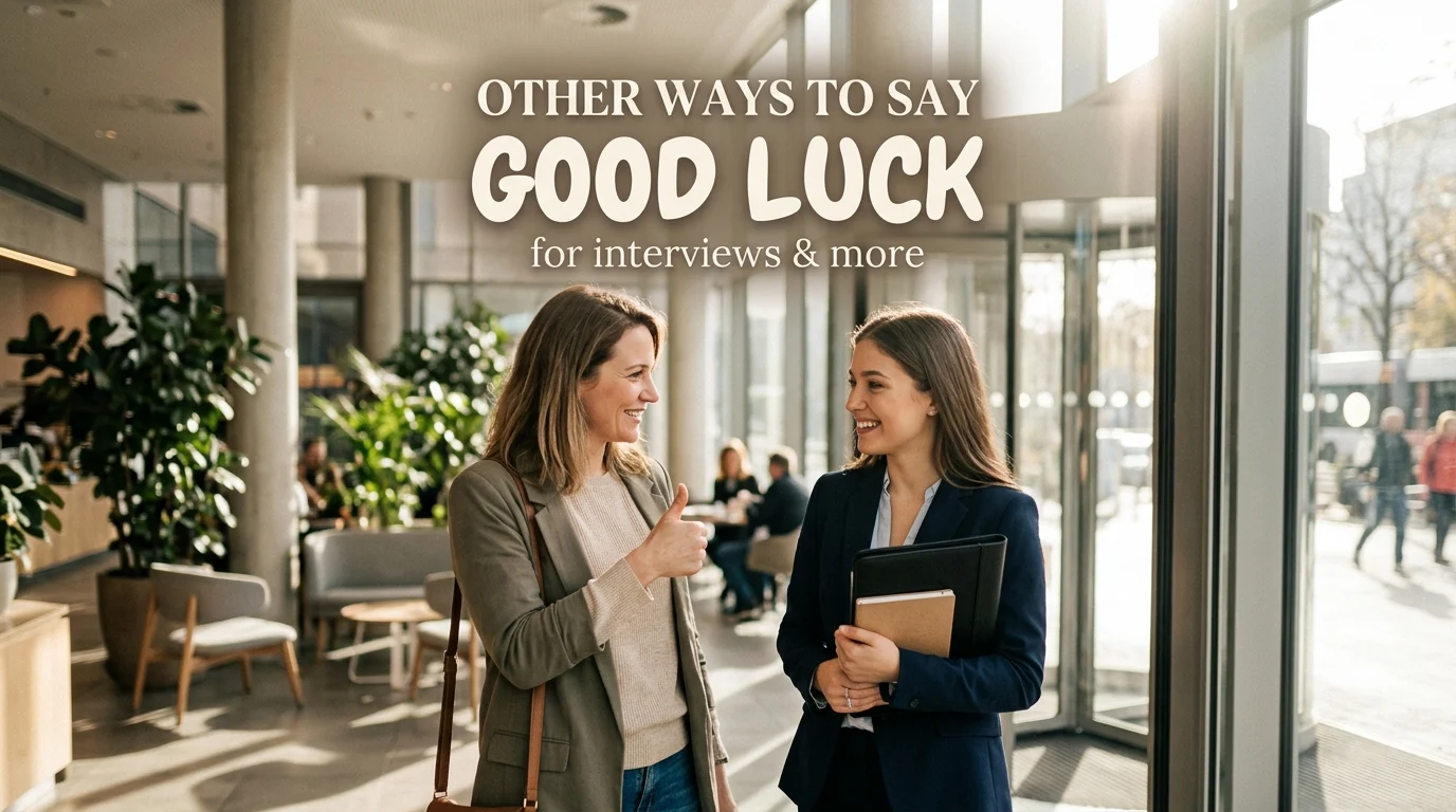 other ways to say good luck