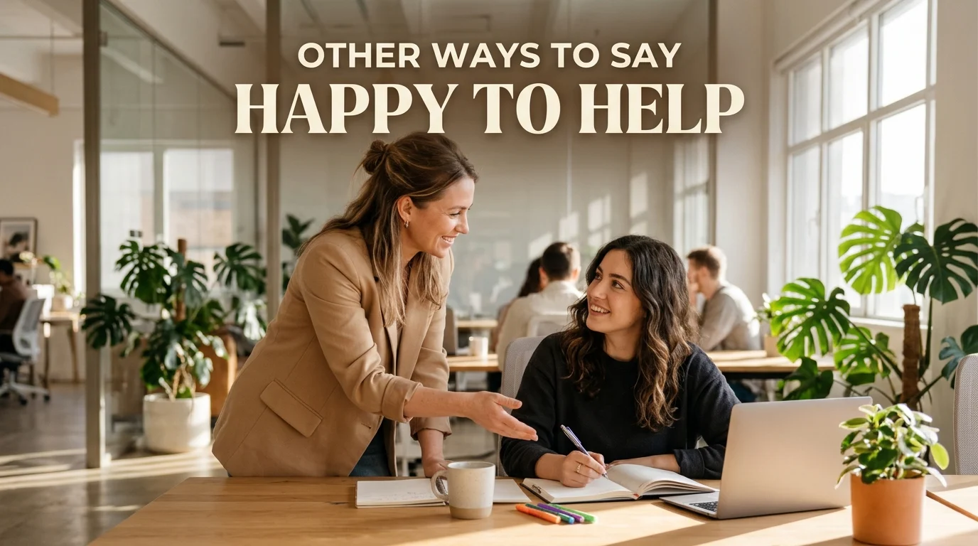 other ways to say happy to help