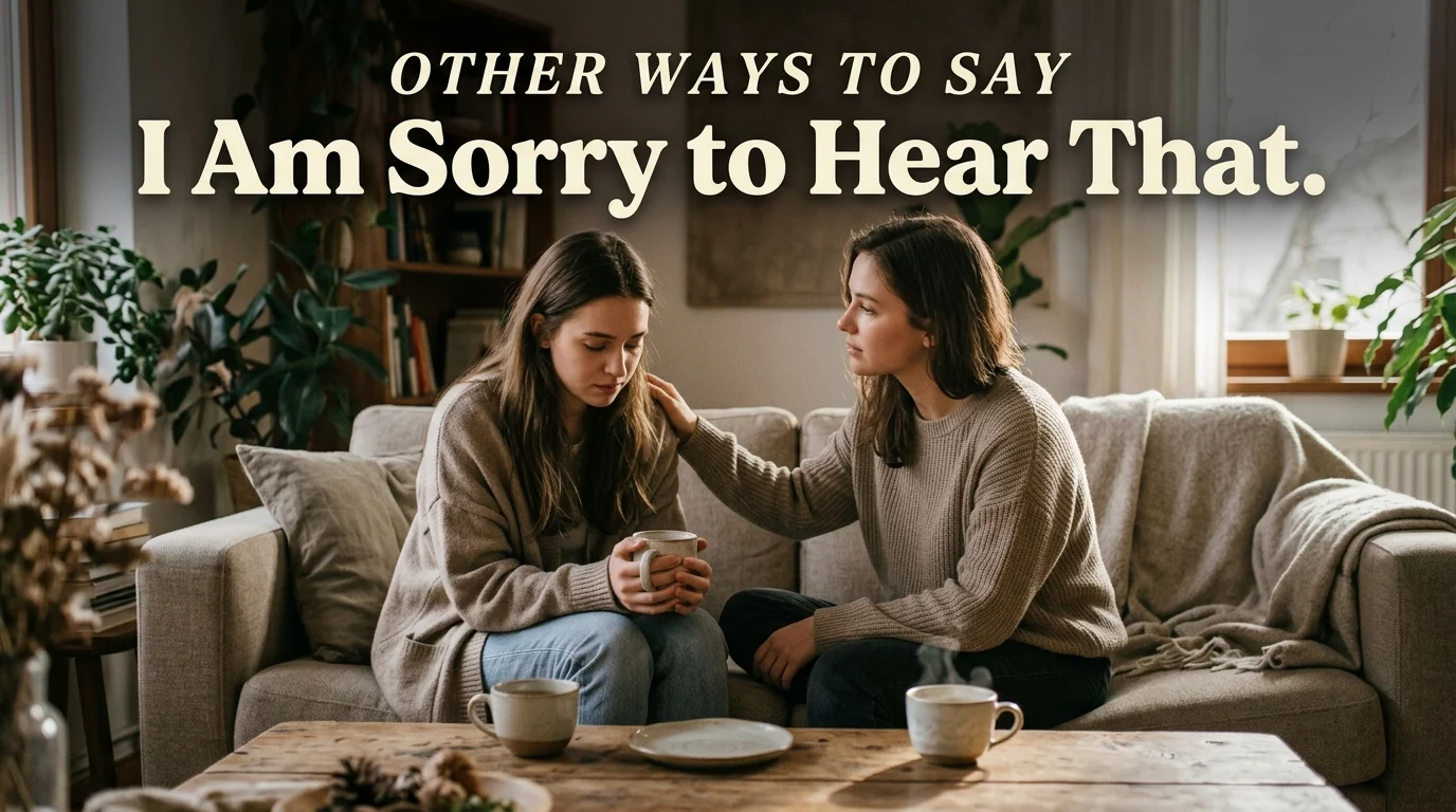other ways to say i am sorry to hear that